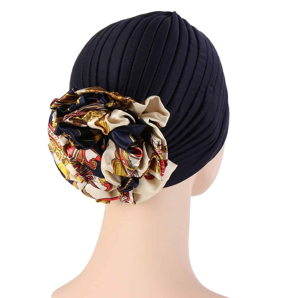 Rachel Turban Hårsjal För Kvinnor Marinblå Mode Kemoterapi