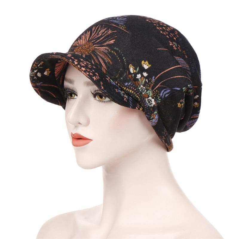 Alexia Chemo Cap För Kvinnor Svart Mönstrad Scarf