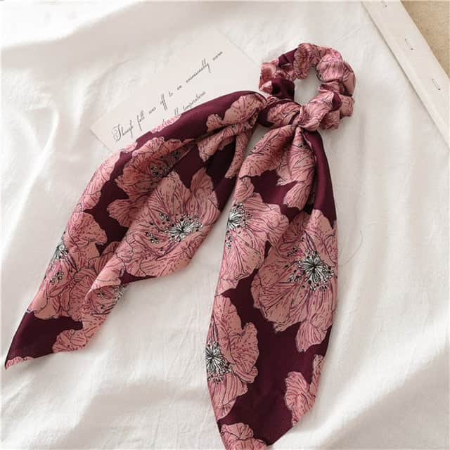 Hollyhock Scarf Scrunchie