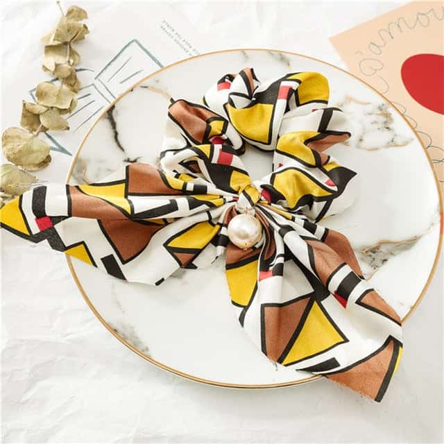 Picassoinspirerad Kort Scarf Scrunchie