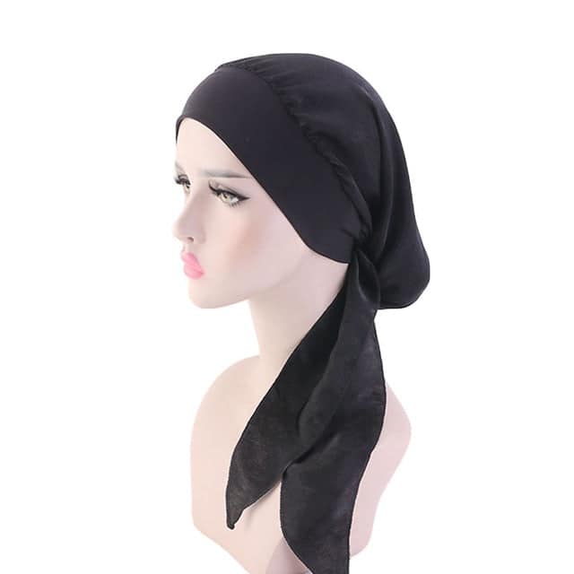 Anne Chemo Scarf Dam Hår Slät Svart