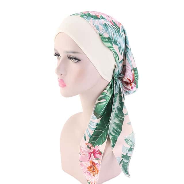 Anna Modern Kemo-Scarf För Kvinnor Grön Mönstrad