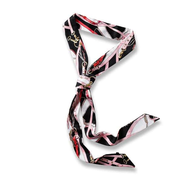 Svart Och Rosa Scarf Bälte Kedjor & Sele