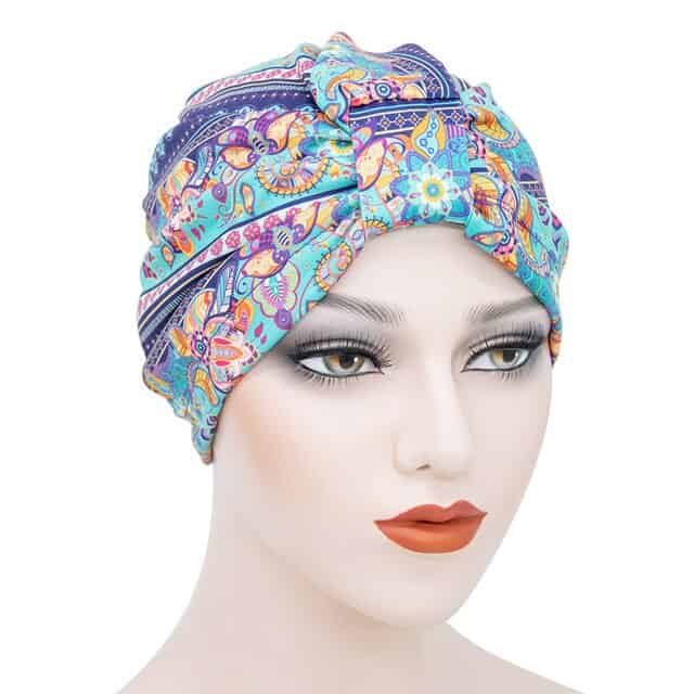 Leane Chemo Cap Scarf För Kvinnor Turkos & Lila