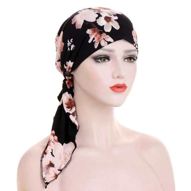 Raphaëlle Modern Chemo Scarf För Kvinnor Svart Mönstrad