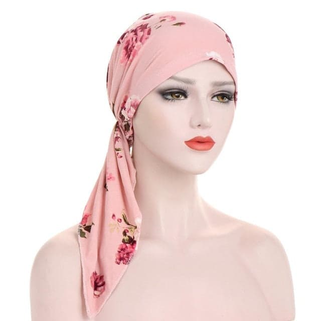 Nathalie Modern Kemo-Scarf För Kvinnor Rosa Mönstrad