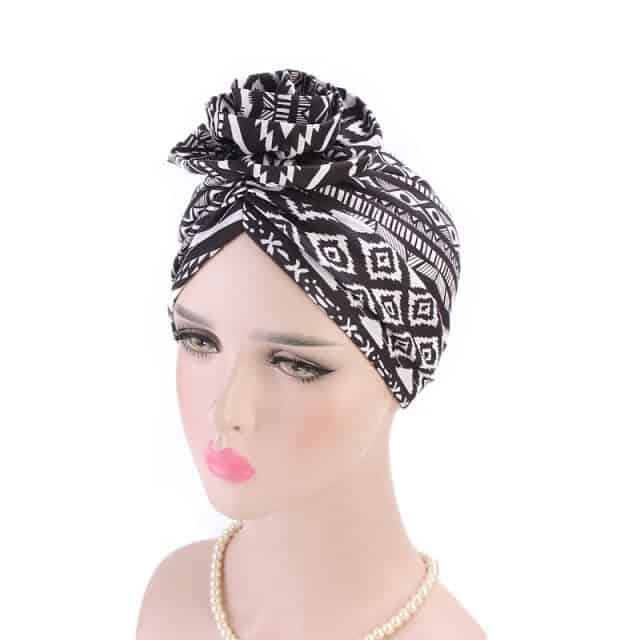 Svart Chemo Turban Halsduk - Ezéphérine
